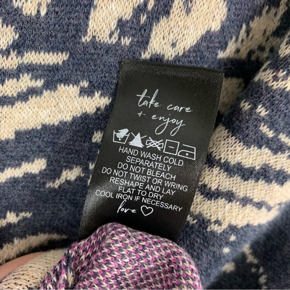 Nic + Zoe Animal Instincts Zebra Striped Sweater Button Front Cardigan Small - Picture 16 of 16